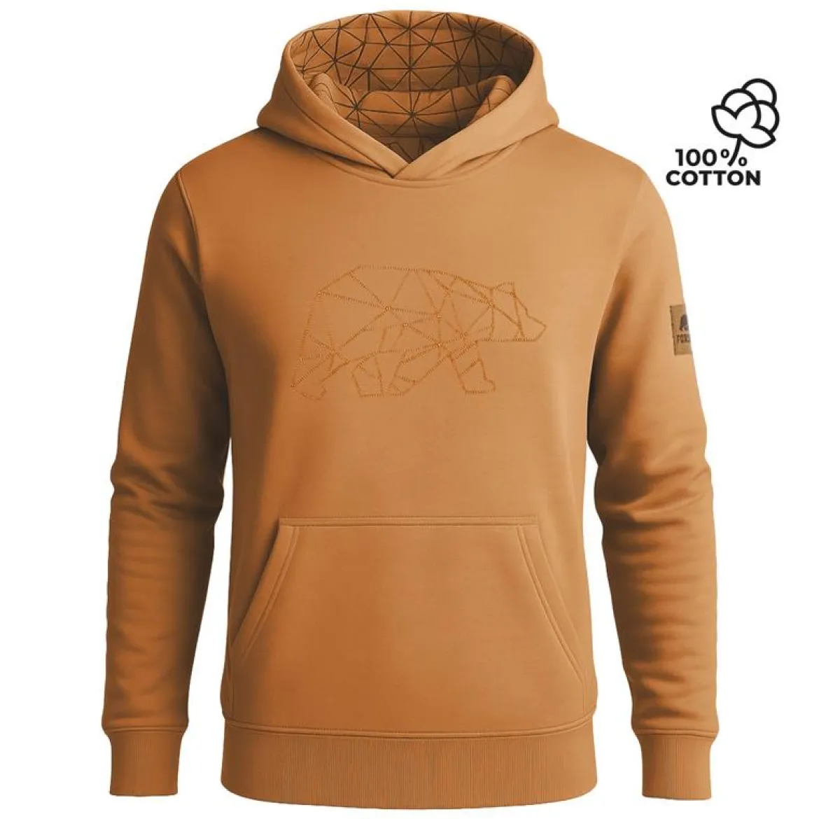 FORSBERG Hoodie mit gesticktem Polygonbär