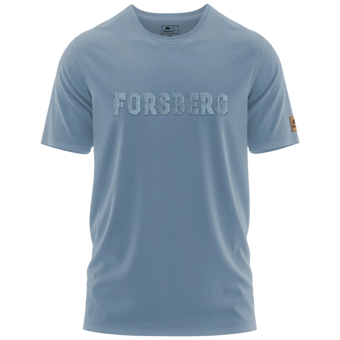 FORSBERG T-Shirt mit Denim-Schriftzug