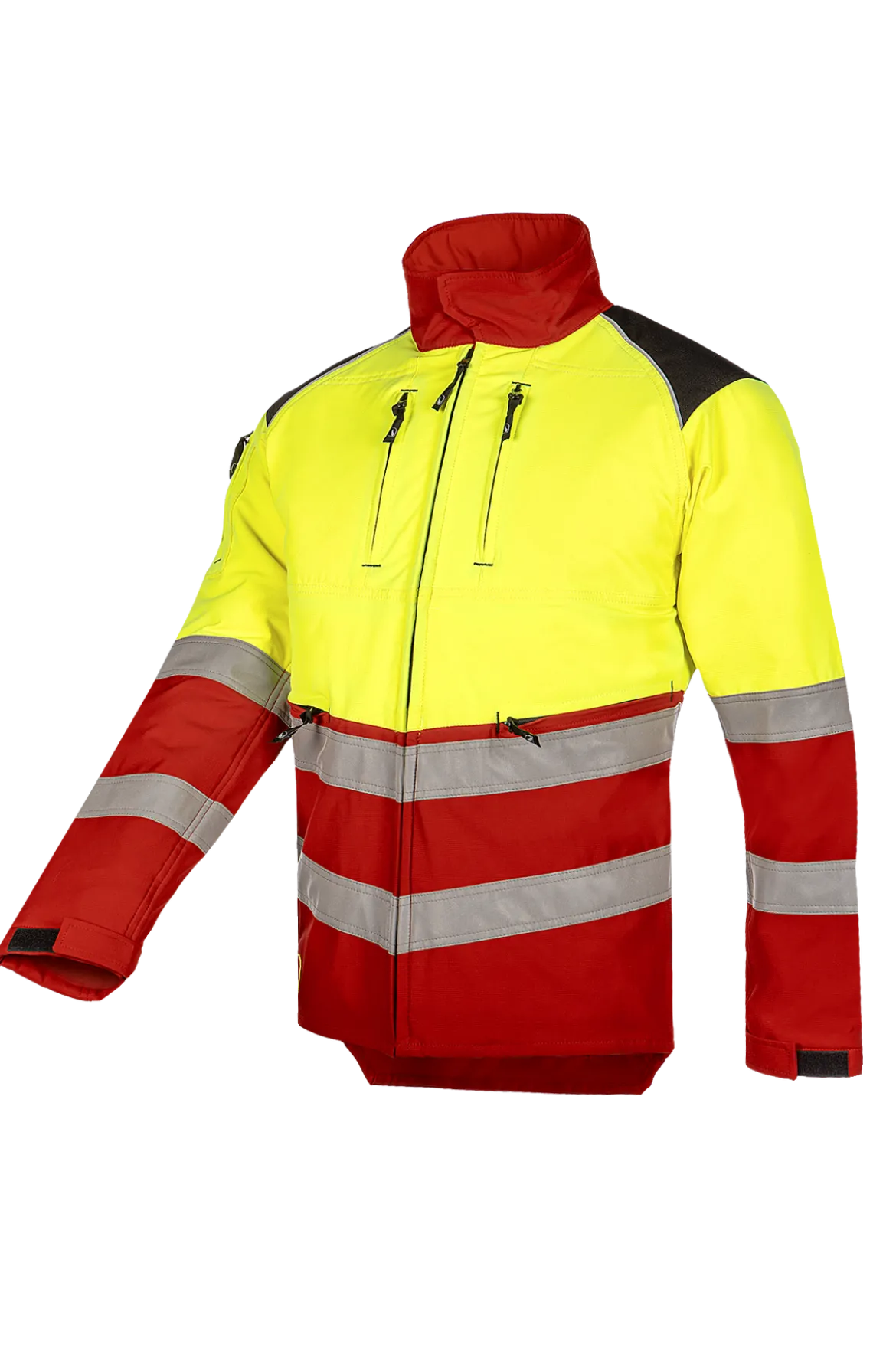 SIP Protection Forest Pro-tect Warnschutz Schnittschutzjacke EN 11393 Klasse 1 design B + Bauchschutz EN ISO 20471 Klasse 2